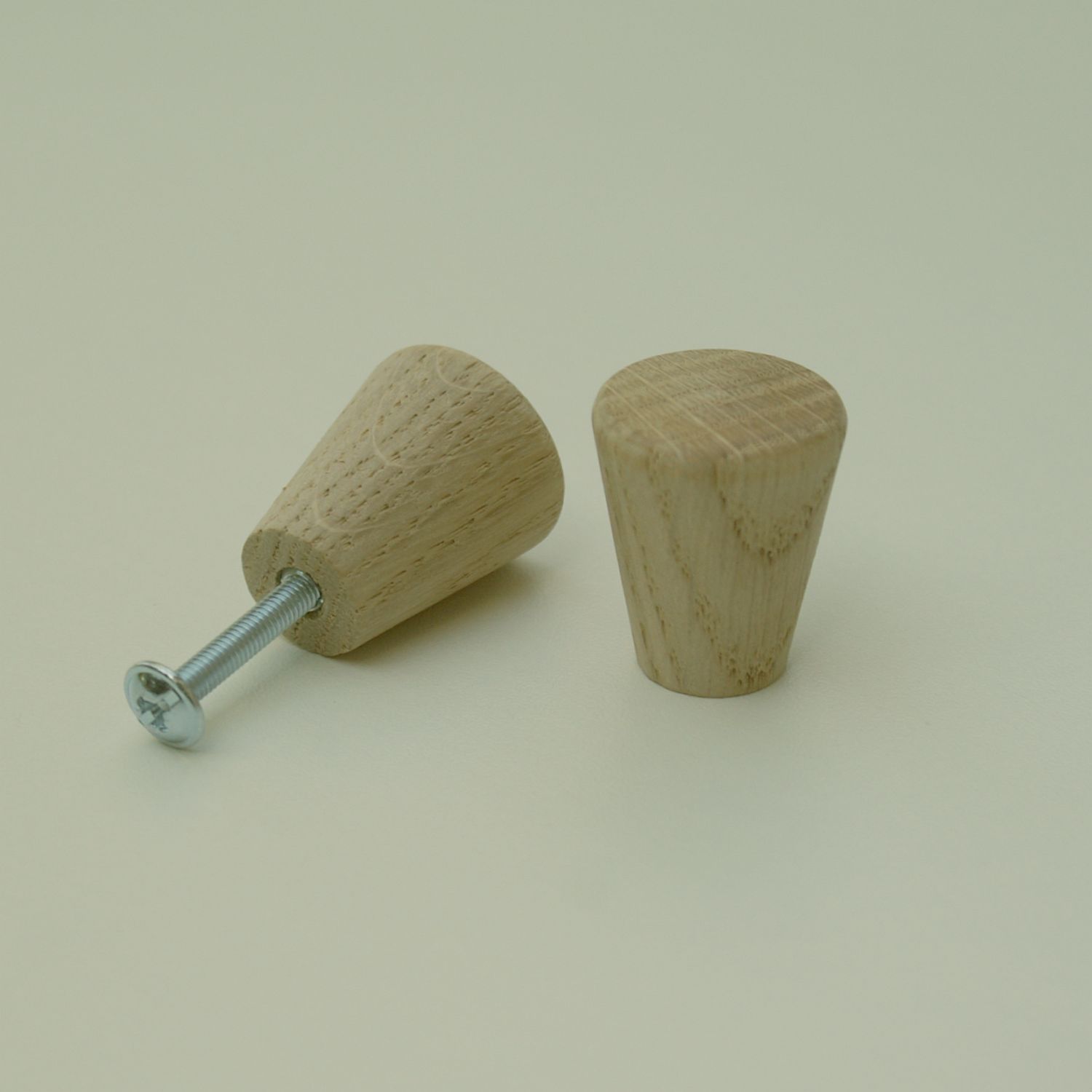 25mm Solid Oak Minimalistic Cone Knob / Door / Furniture K97