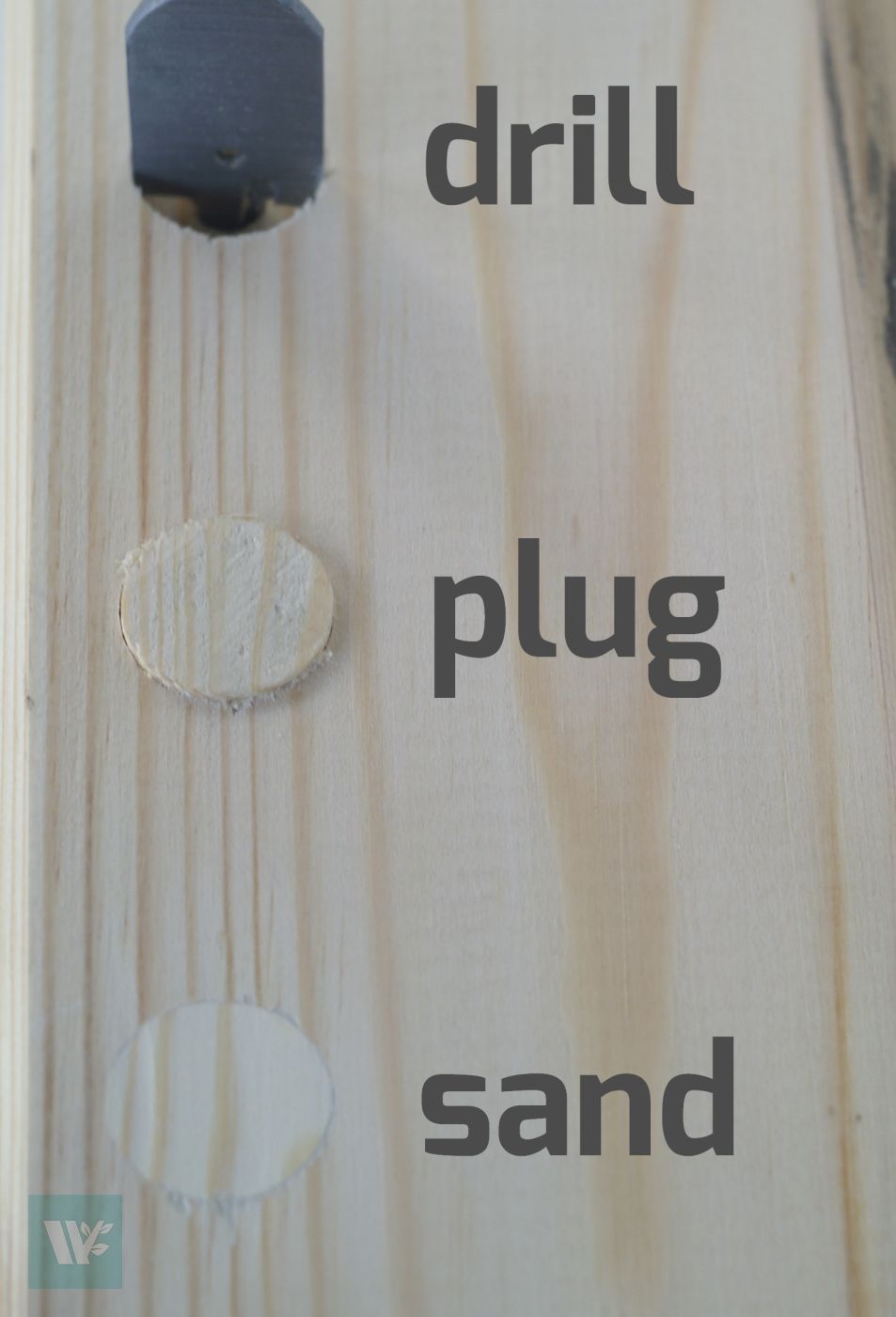 drill plug and sand wood plugs